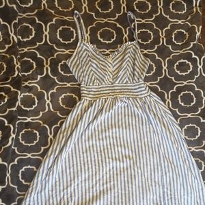 Zara striped midi dress